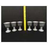 6 Pewter Royal Wilton Plough Tavern Goblets