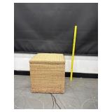 Large Storage Ottoman Wicker Stool