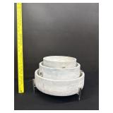 Stacking Footed Wood Bowls Make in India