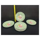 10 Bella Ceramica Olde World Santa Dinner Plates