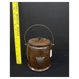 Antique English Porcelain Lined Biscuit Barrel