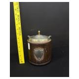 Antique English Porcelain Lined Biscuit Barrel