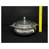 Sheffield Silver Covered Casserole W/ Pyrex Dish