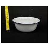 Vintage Blue & White Enamelware Bowl