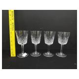 4 Rogaska Wine Glasses Queen Stems Retails $400 EA