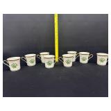 8 Lenox Holiday Millennium Coffee Mugs