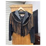 Vintage Leather Suede Cropped Jacket Medium