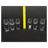 6 Crate & Barrel Crystal Shot Glasses
