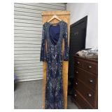 Primavera Sequined Low Back Ball Gown Size 8