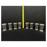 8 Towle Silver Mint Julep Cups Monogrammed W