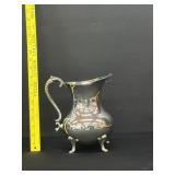 Vintage Silver Clawfoot Ornate Water Pitcher
