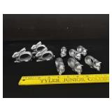 Arthurs Court Aluminum Rabbit Pig Napkin Rings