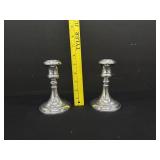 Pair of Sheffield Silver Candlesticks