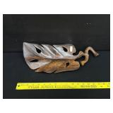 Wavy Teakwood Long Leaf Bowl