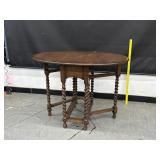 Antique English Oak Barley Twist Gateleg Table