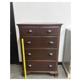 5 Drawer Redwood Chest W/ Antique Style Pulls