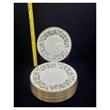 8 Lenox Holiday Millennium Dinner Plates 10 1/2"