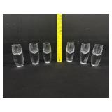 5 Crate & Barrel Crystal Shot Glasses