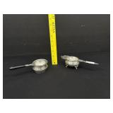 2 Vintage Silver Tea Strainers