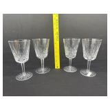 4 Waterford Lismore Goblets 8 Ozs