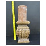 Antique Wooden Indian Carved Candle Holders 12"