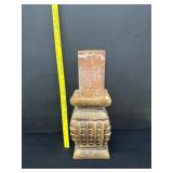 Antique Wooden Indian Carved Candle Holders 12"