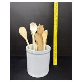 Ceramic Kitchen Utensil Holder W. Contents
