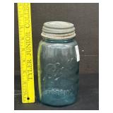 Antique 1910 Aqua Ball Mason Jar