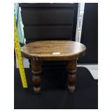 Antique Solid Wood Footstool