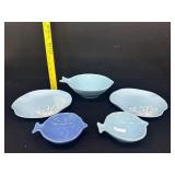 Lot of 5 TAG LTD Deep Blue Sea Dishes Fish