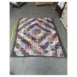 Antique Log Cabin Pattern Quilt