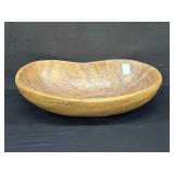 Large Primitive Wood Dough Bowl