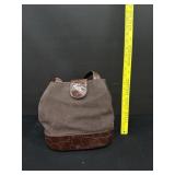 Zele Brown Suede Leather Purse
