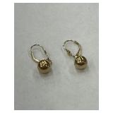 14K Gold Ball Earrings 1.2 Grams