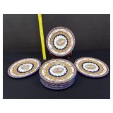 7 Zrike Field & Stream Dinner Plates Pinecone 11"