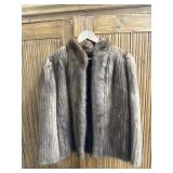 Brown Mink Fur Coat Size Large