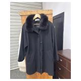 Vintage Forecaster Wool Coat Fox Fur Collar Size 6