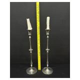 Tall Vintage Pair of Candlesticks 18"