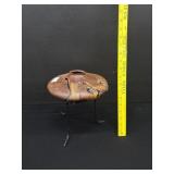 Ancient Vessel Burl Walnut Signed On Stand