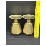 Pair Of Art Deco Brass Candlesticks