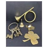 Lot Of Brass Items Keys, Texas Star & More