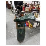 Vintage Golf Bag W/ Spalding & Cobra Baffter Clubs