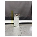 Short Mid Century Beveled Glass Pedestal Stand