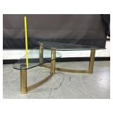 Mid Century Two Tier "L" Shape Coffee Table