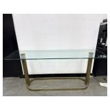 Mid Century Glass Top ConsoleOr Sofa, Table