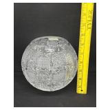 Queen Lace Cut Crystal Glass Rose Bowl