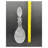 Large 13.5" Cut Lead Crystal Liquor Decanter