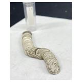 1 Roll 50 Silver Mercury Dimes Between 1916-1945