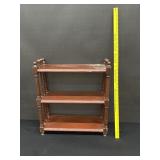 3 Tier Small Wooden Wall Shelf