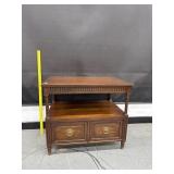 Baker 2 Tier Nightstand W/ Brass Pulls